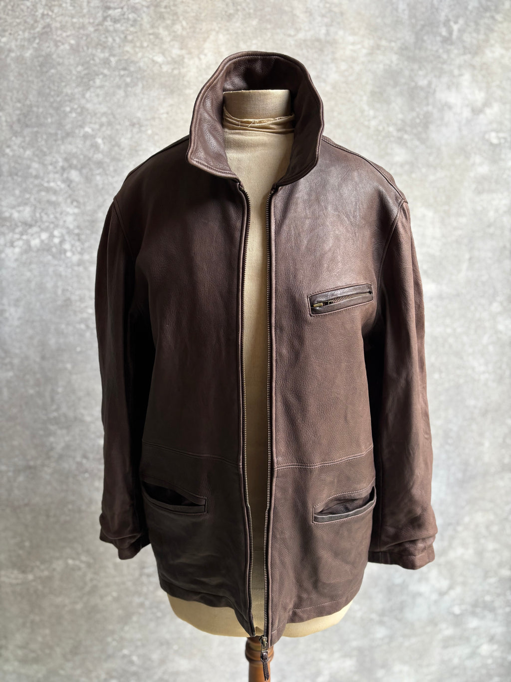 【1970‘s】 Roots Brown Leather Jacket
