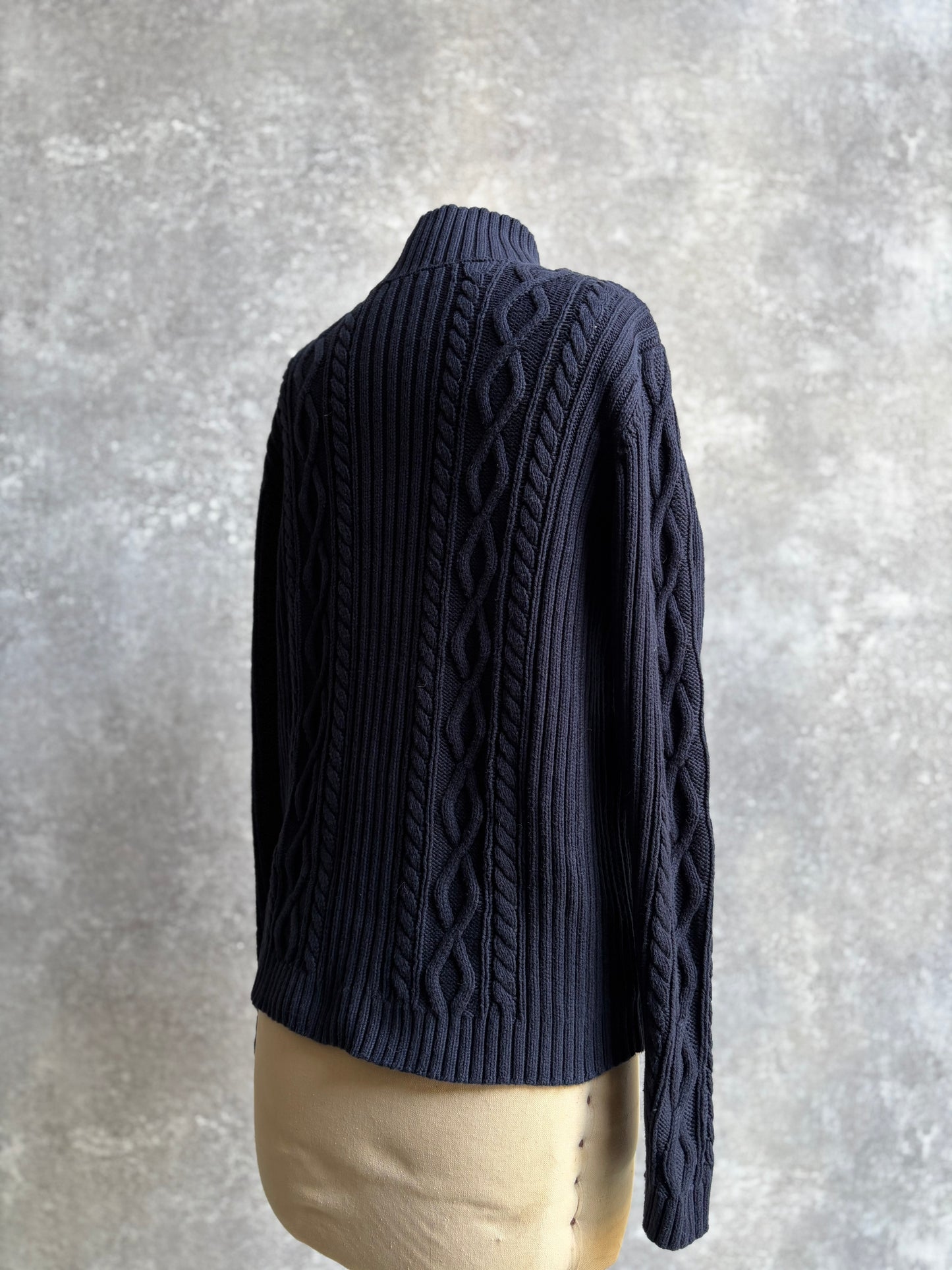 【1990's】Chaps Cable Knit Mock Neck Sweater