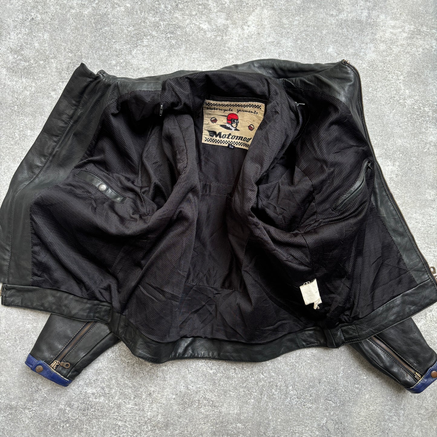 【~1990‘s】Black Leather Riders Jacket『Moto Mod』