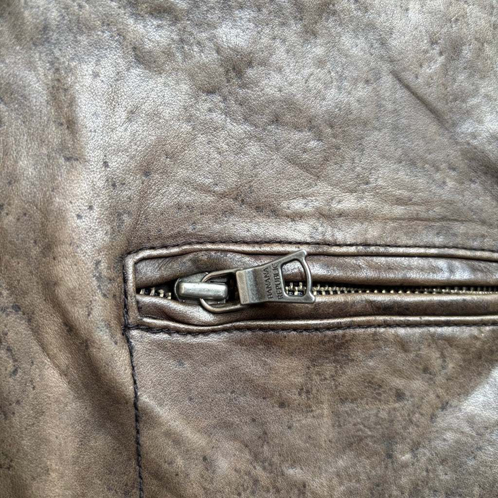 【1990's】Banana Republic Brown Leather Jacket