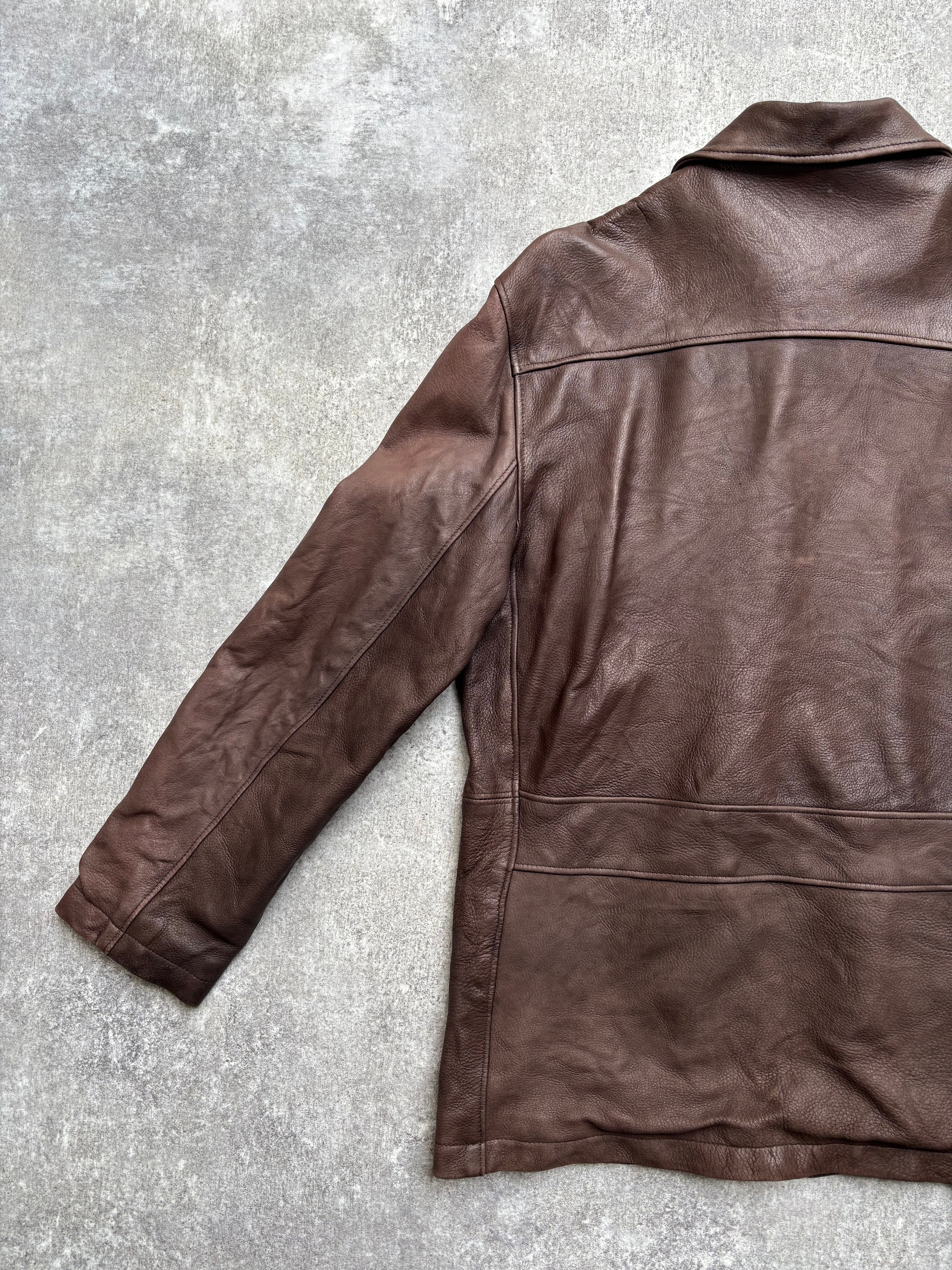 【1970‘s】 Roots Brown Leather Jacket