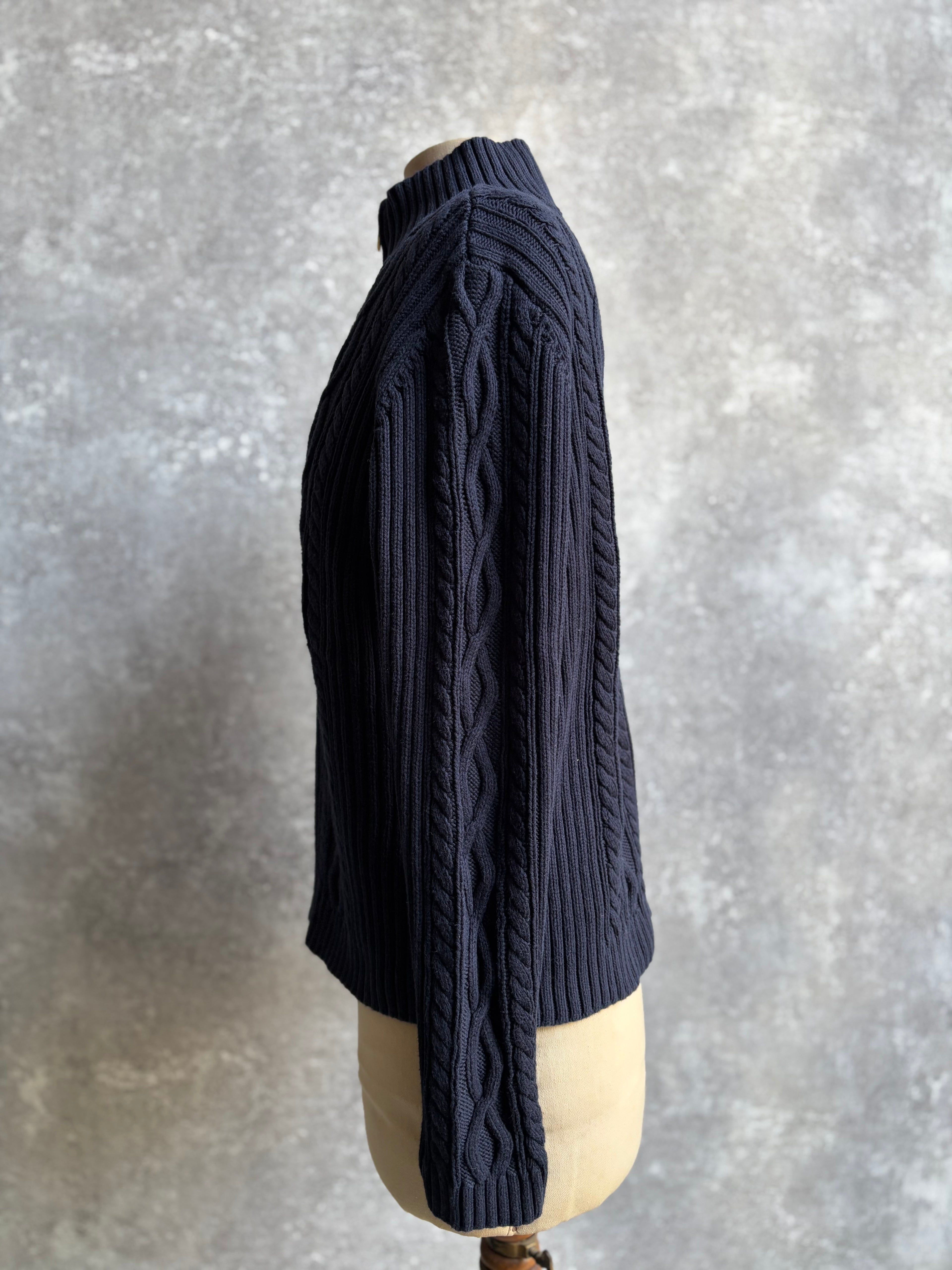 [1990's] Chaps Cable Knit Mock Neck Sweater