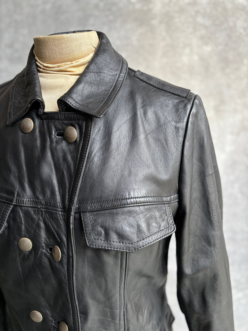 【1991】Vintage Leather German Police Jacket