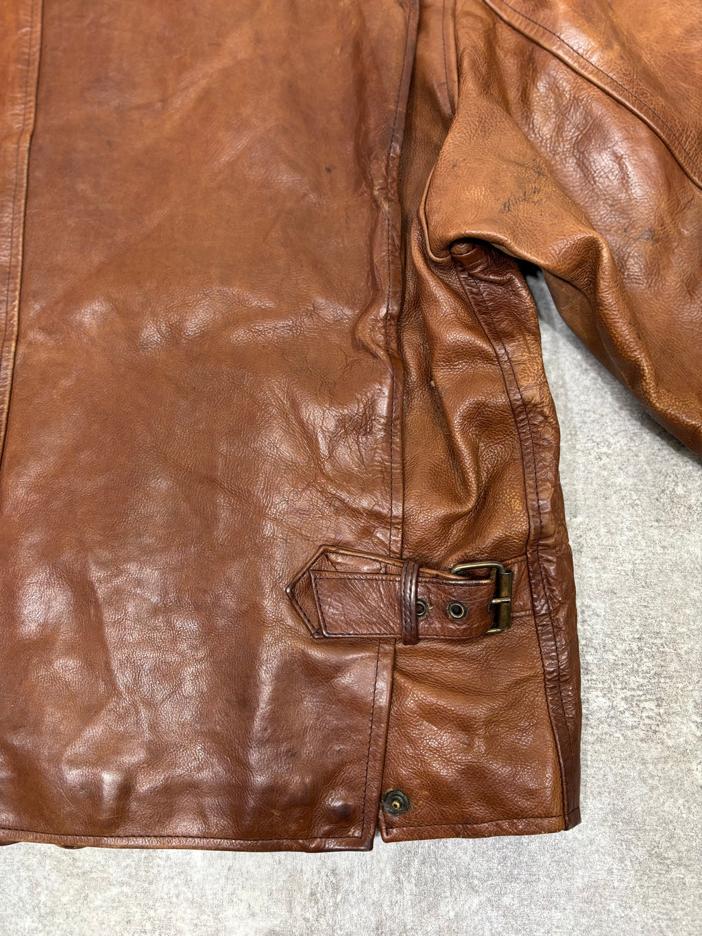 ~1990s Stealth & Co. Leather Zip Jacket – Brown