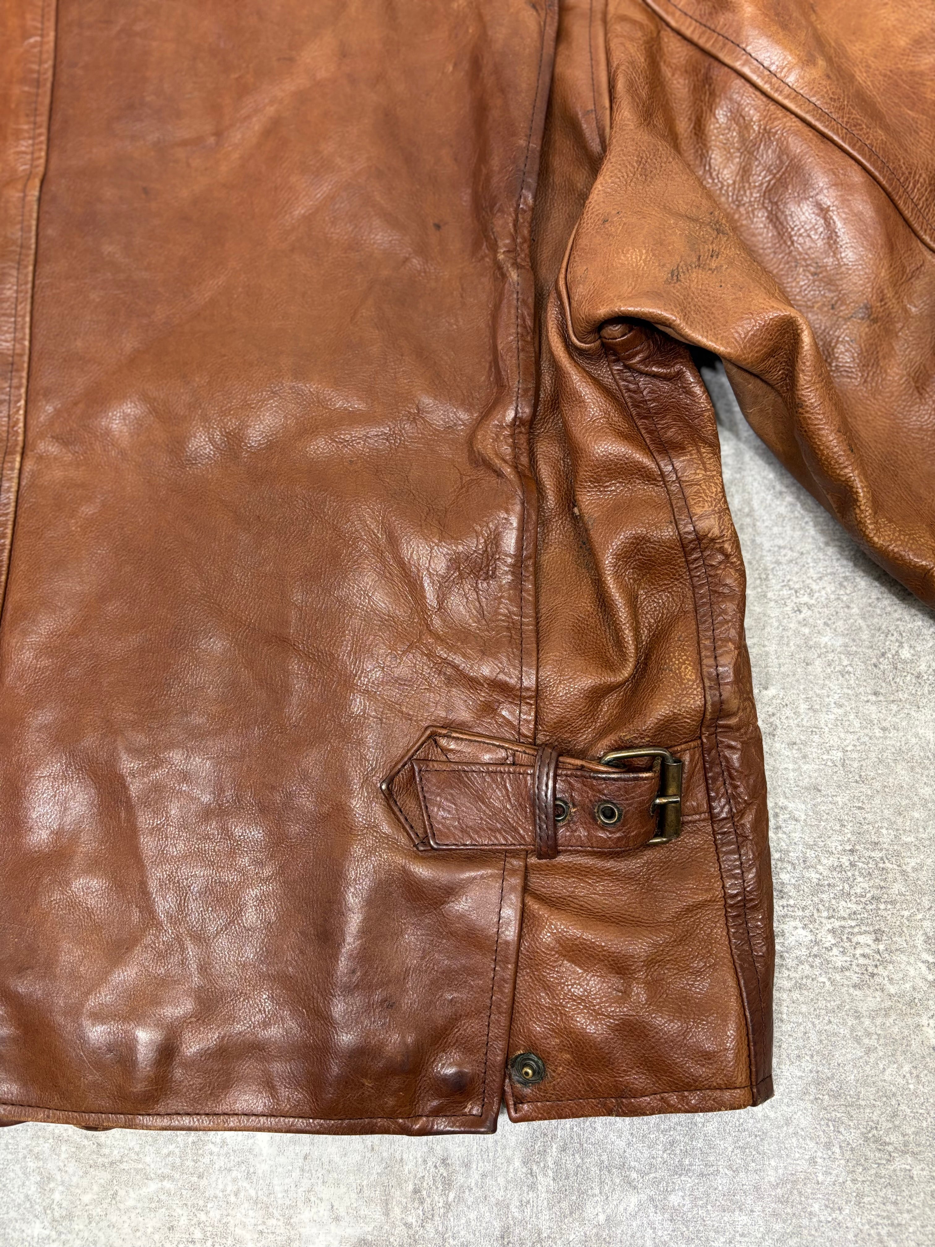 ~1990s Stealth & Co. Leather Zip Jacket – Brown
