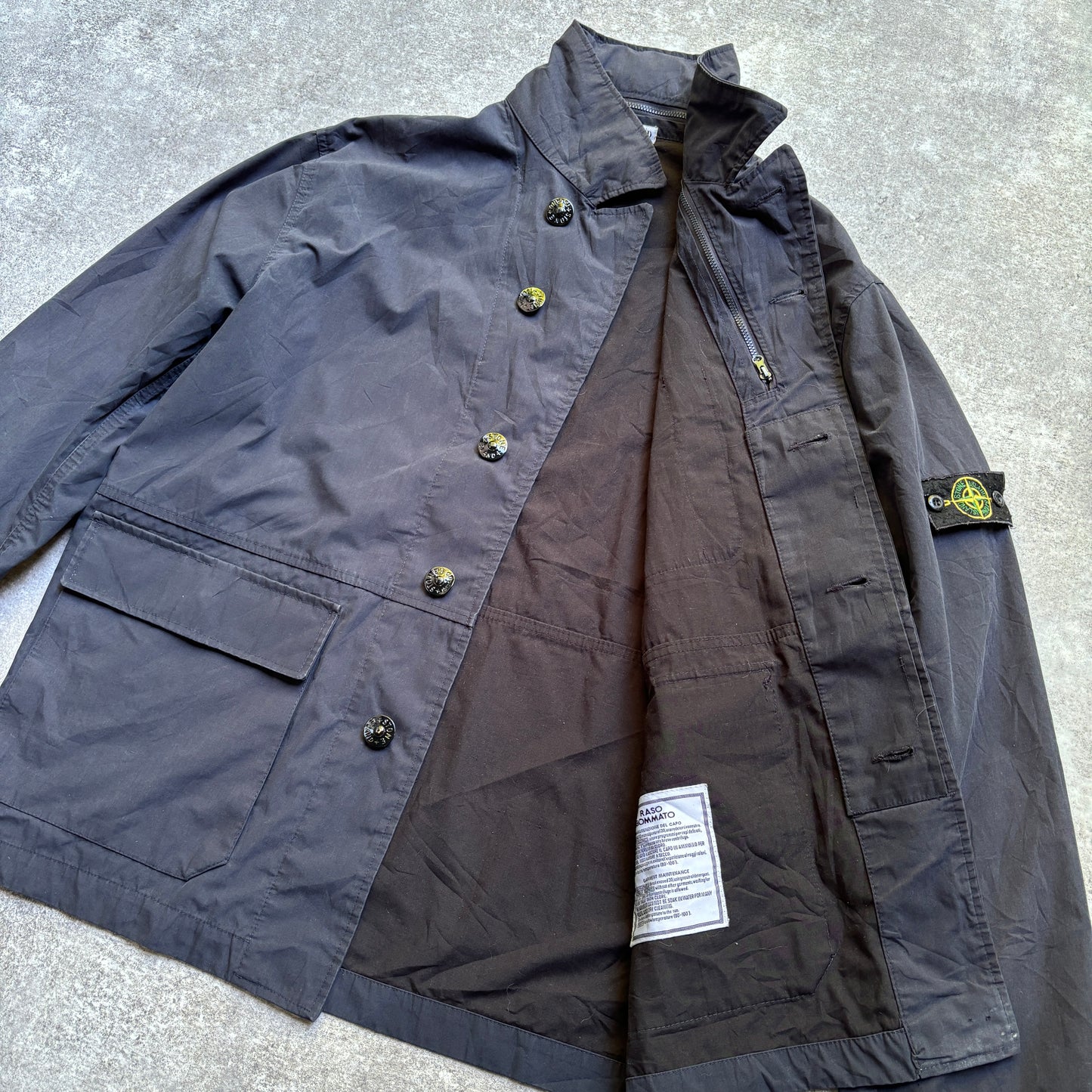 【2005SS】Vintage STONE ISLAND RASO GOMMATO Cotton Poly Jacket『ストーンアイランド』