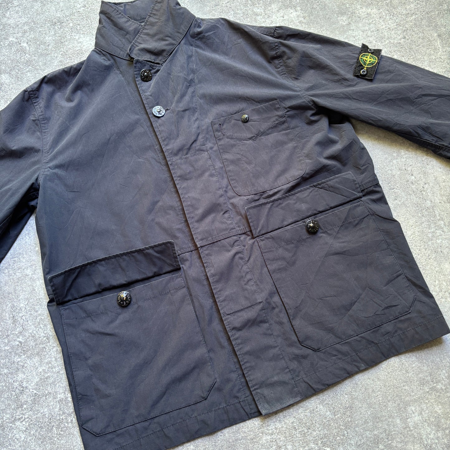 【2005SS】Vintage STONE ISLAND RASO GOMMATO Cotton Poly Jacket『ストーンアイランド』