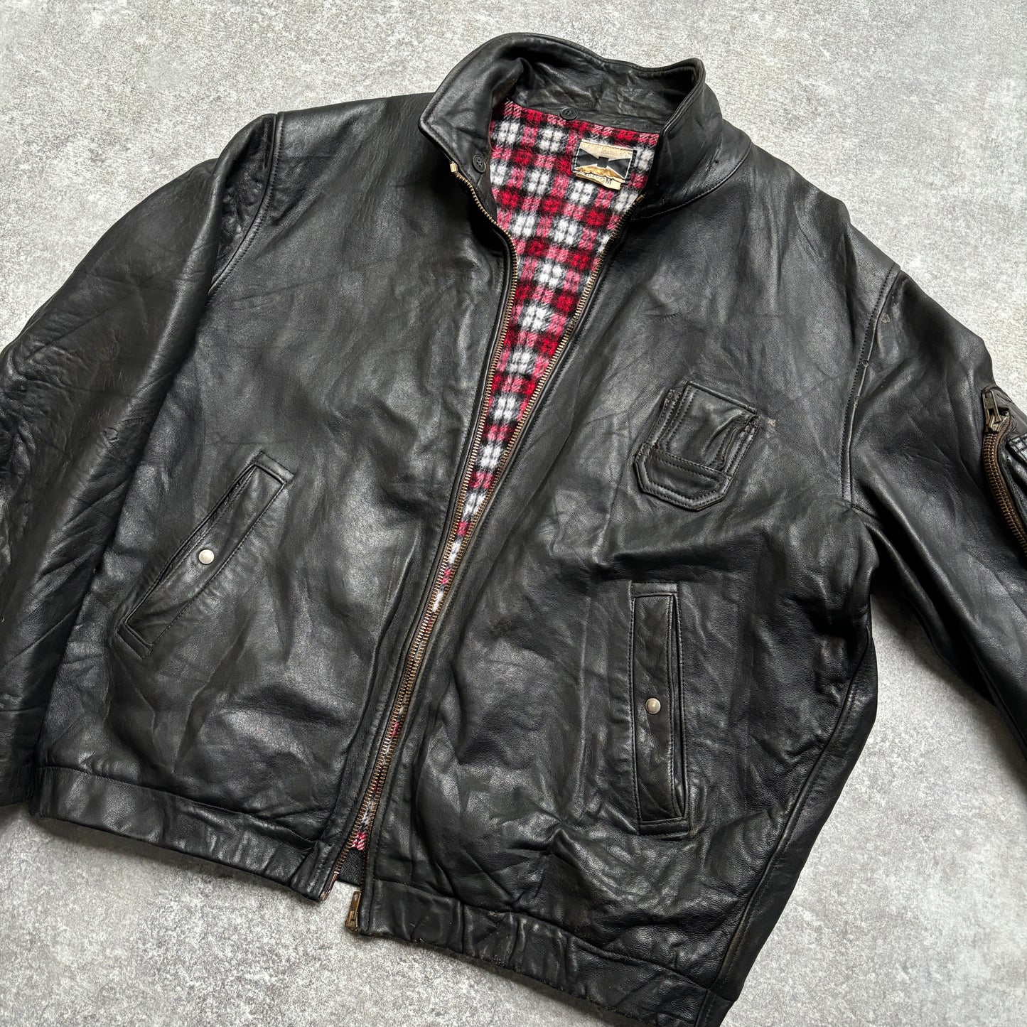 【~1970‘s】French Leather Flight Jacket 『BIDERMANN』