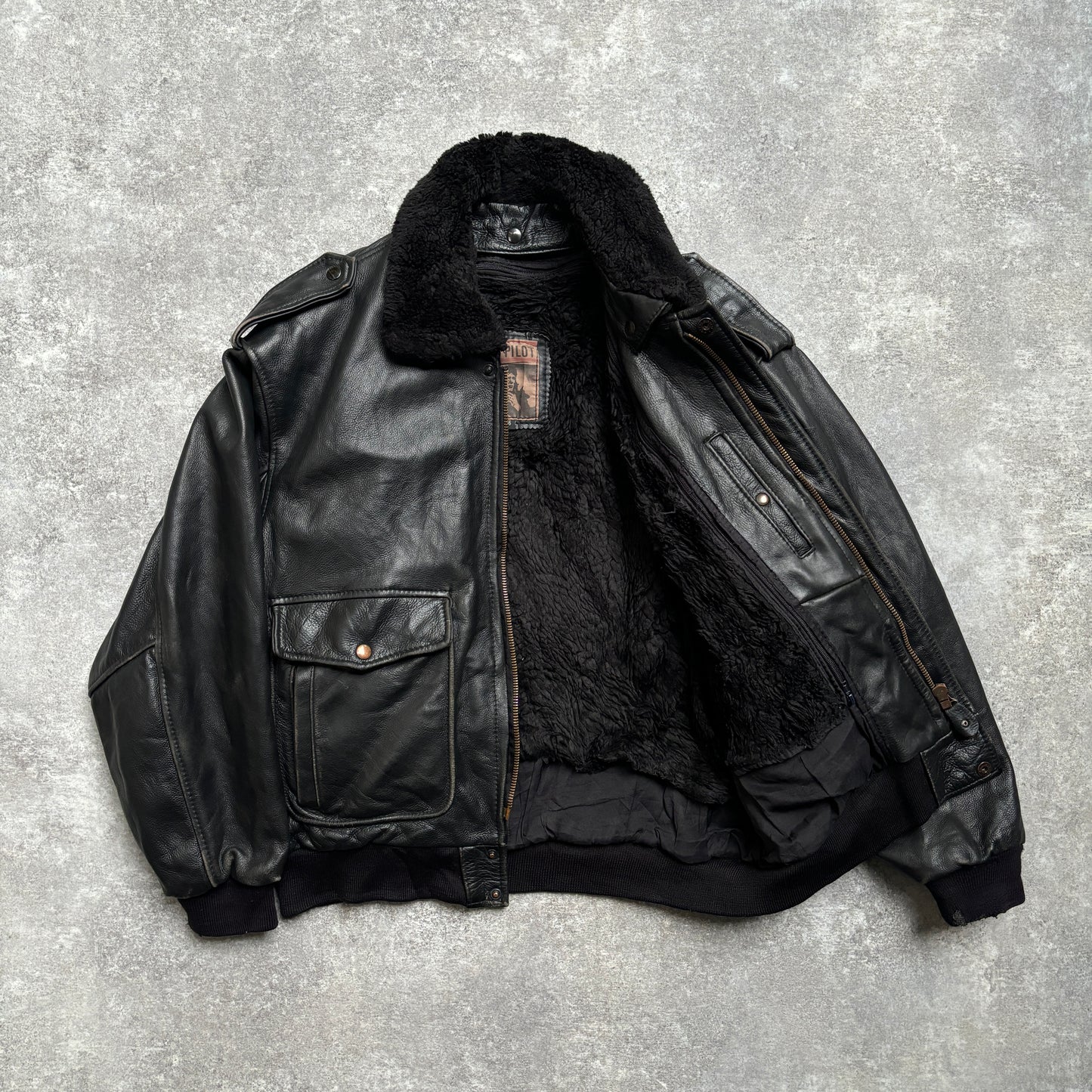 【1975‘s】G-1 Type Black Leather Flight Jacket