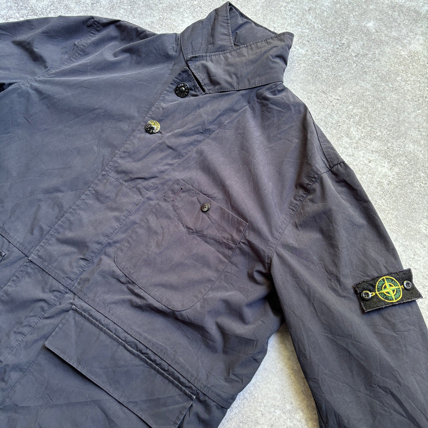 【2005SS】Vintage STONE ISLAND RASO GOMMATO Cotton Poly Jacket『ストーンアイランド』