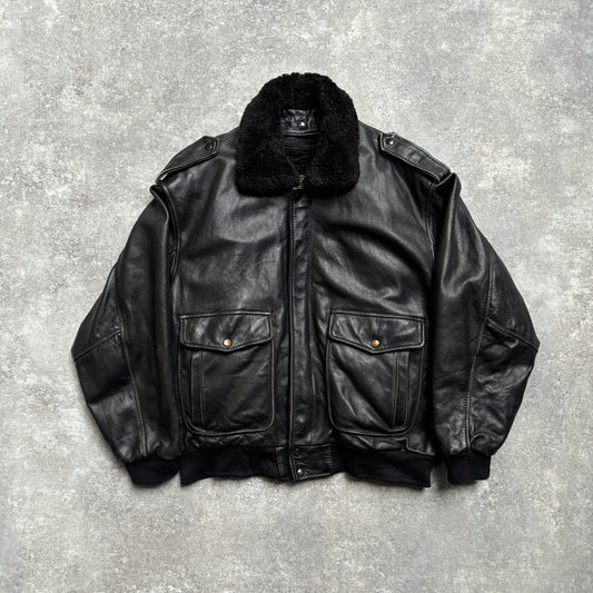 【1975‘s】G-1 Type Black Leather Flight Jacket