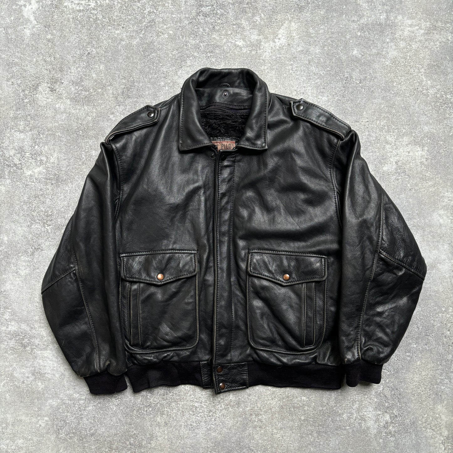 【1975‘s】G-1 Type Black Leather Flight Jacket