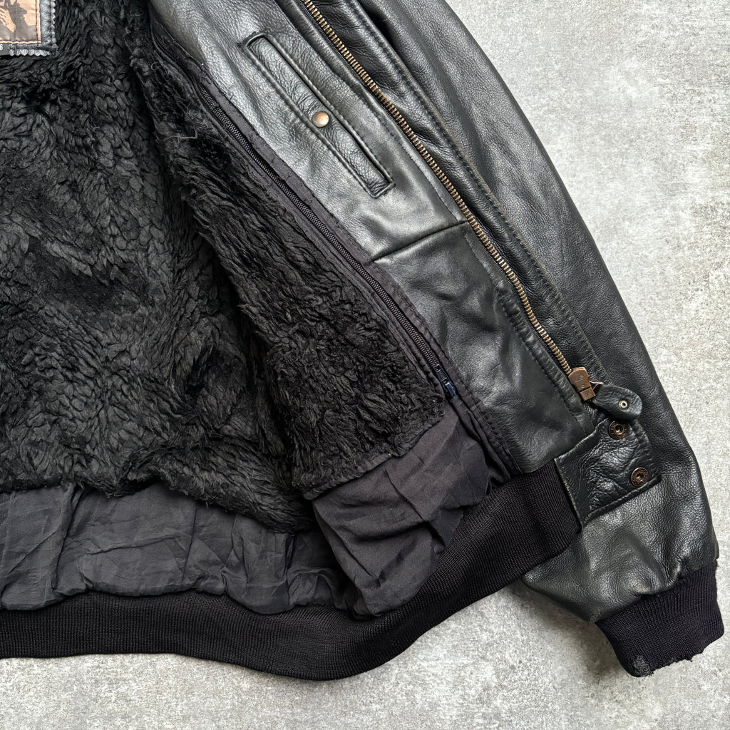 【1975】G-1 Type Black Leather Flight Jacket