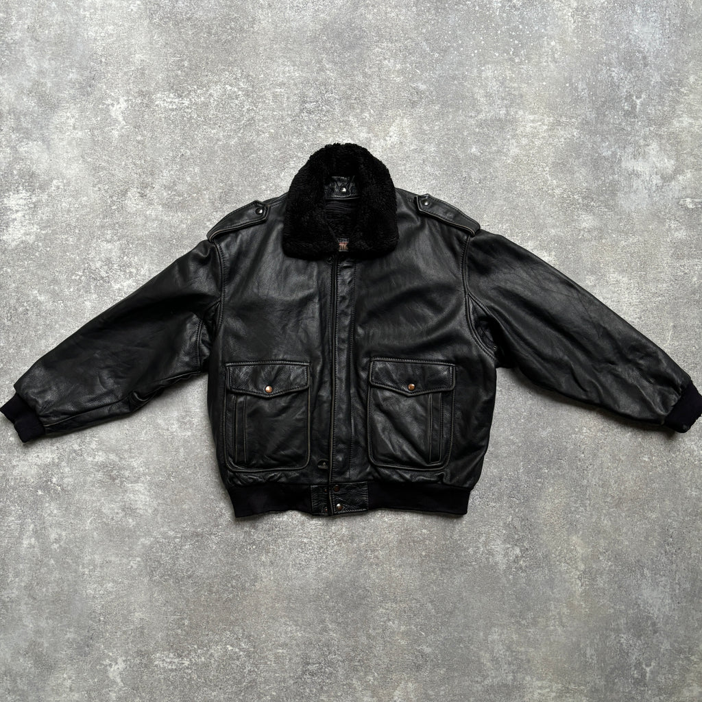【1975】G-1 Type Black Leather Flight Jacket