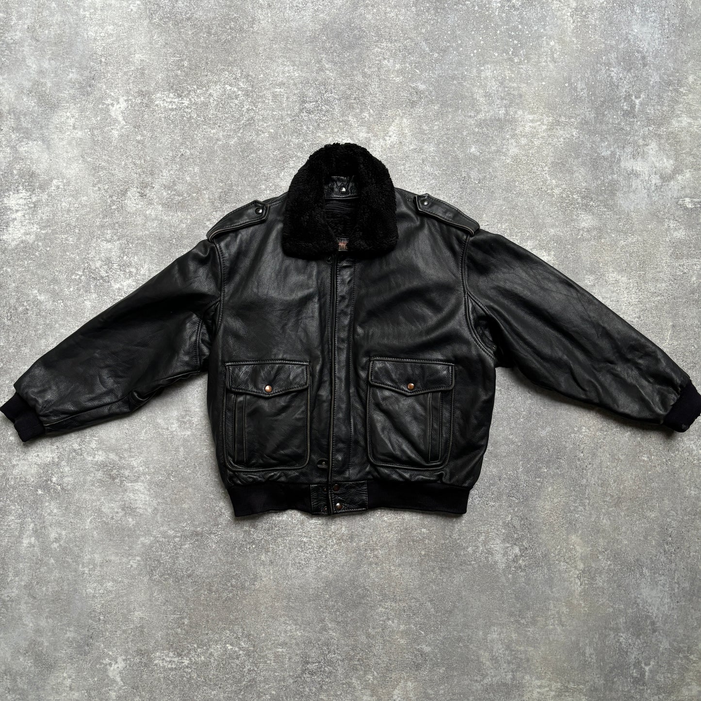 【1975‘s】G-1 Type Black Leather Flight Jacket