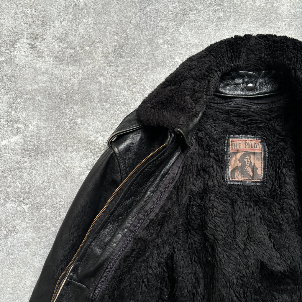 【1975】G-1 Type Black Leather Flight Jacket