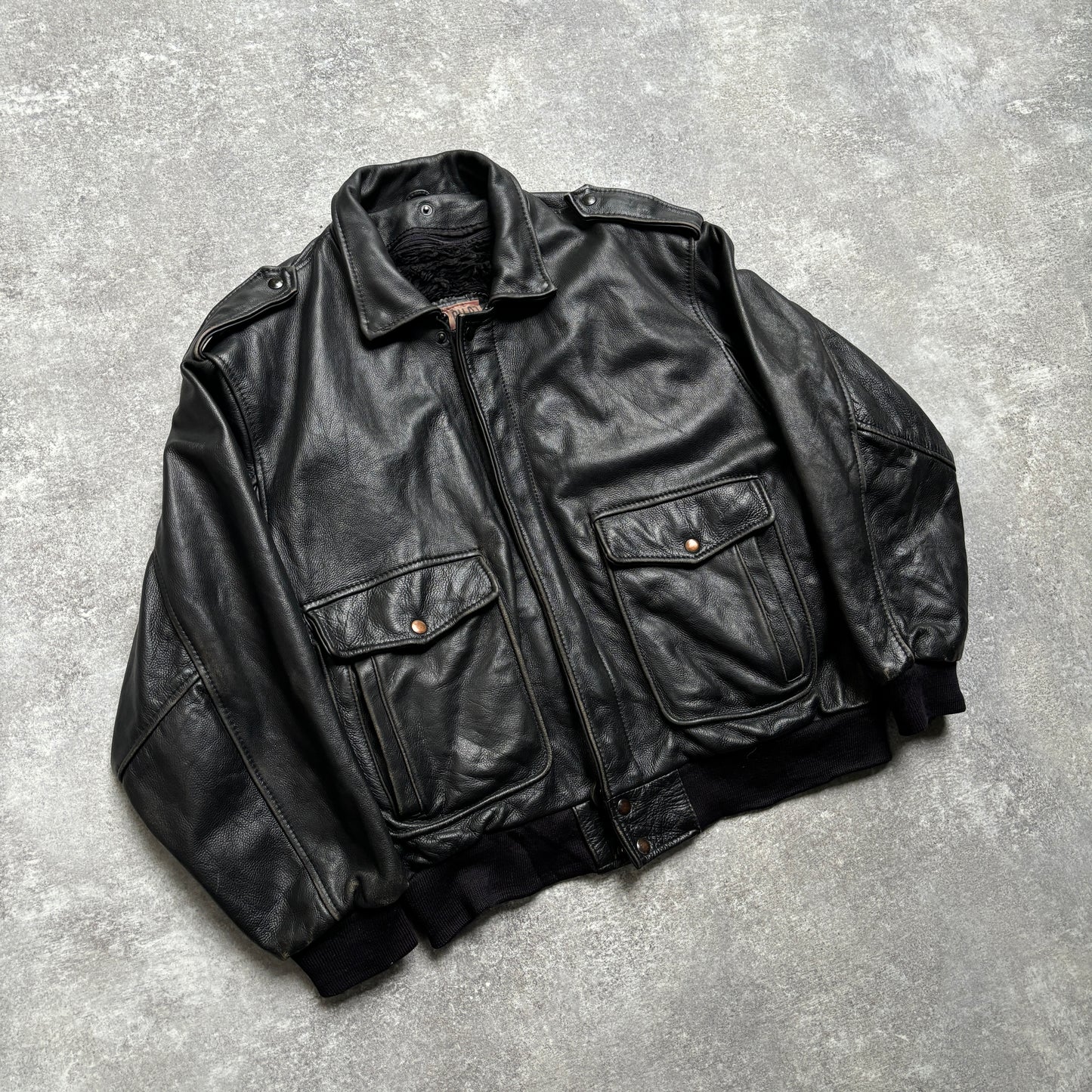 【1975‘s】G-1 Type Black Leather Flight Jacket