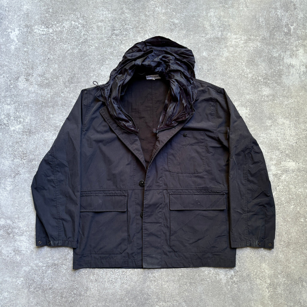 【2005SS】Vintage STONE ISLAND RASO GOMMATO Cotton Poly Jacket『ストーンアイランド』