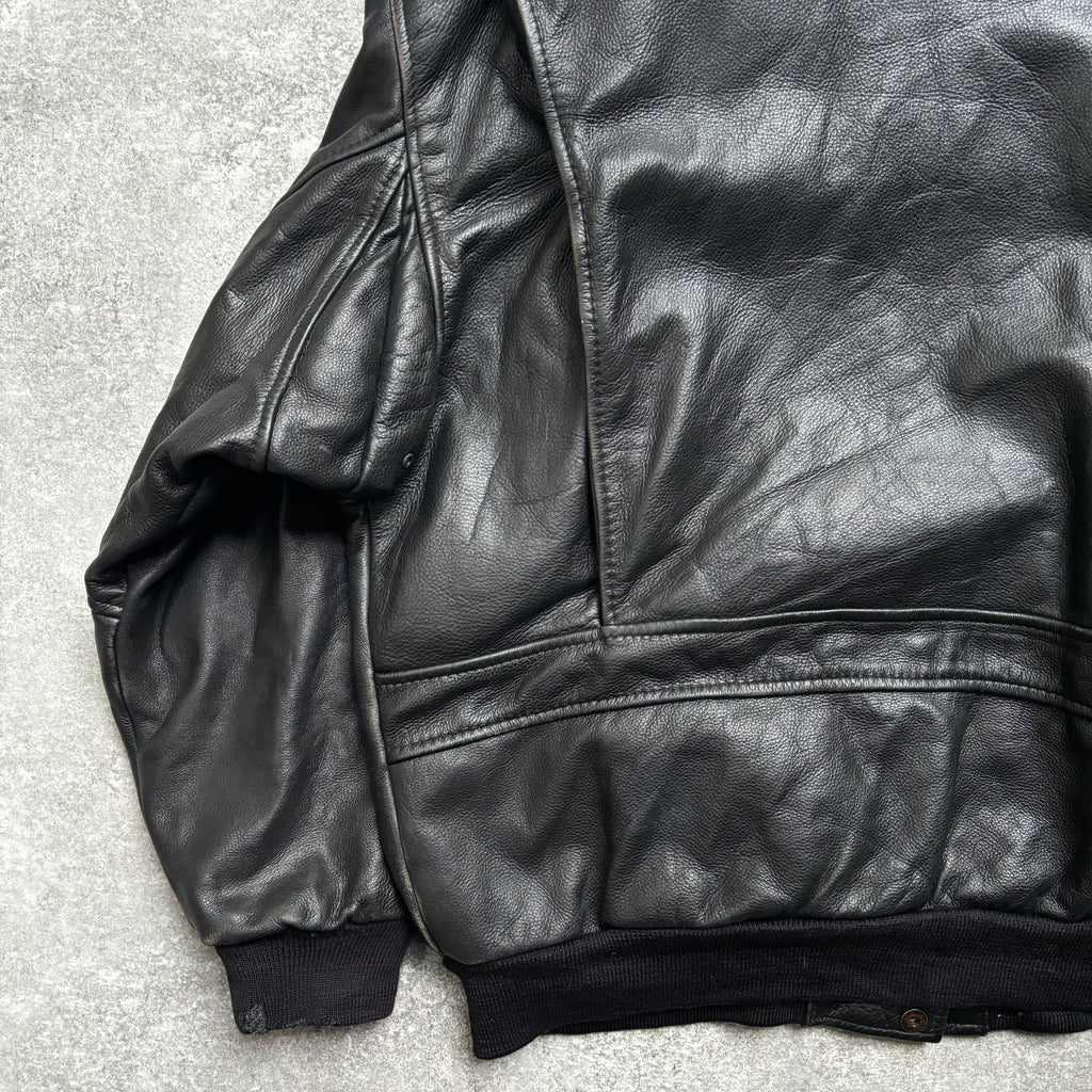 【1975】G-1 Type Black Leather Flight Jacket