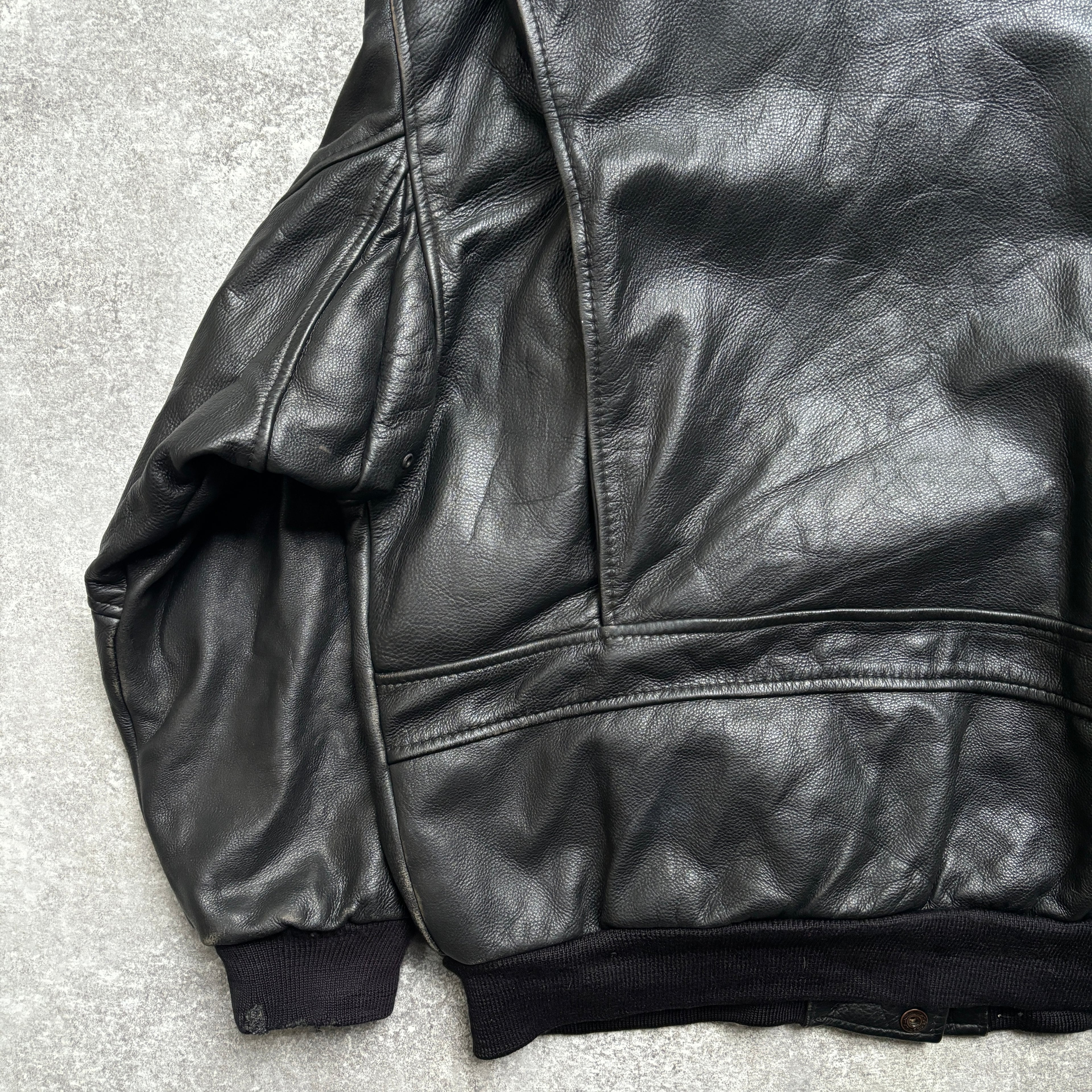 【1975】G-1 Type Black Leather Flight Jacket
