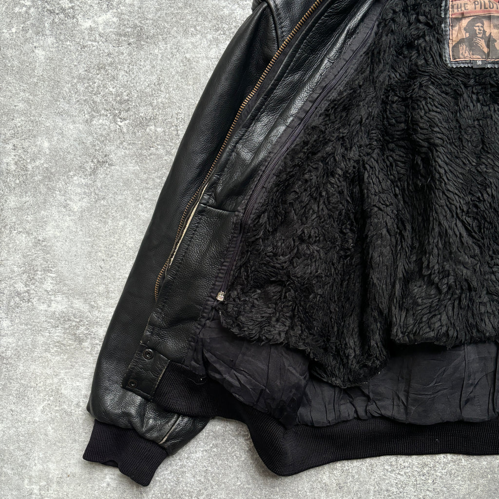 【1975】G-1 Type Black Leather Flight Jacket