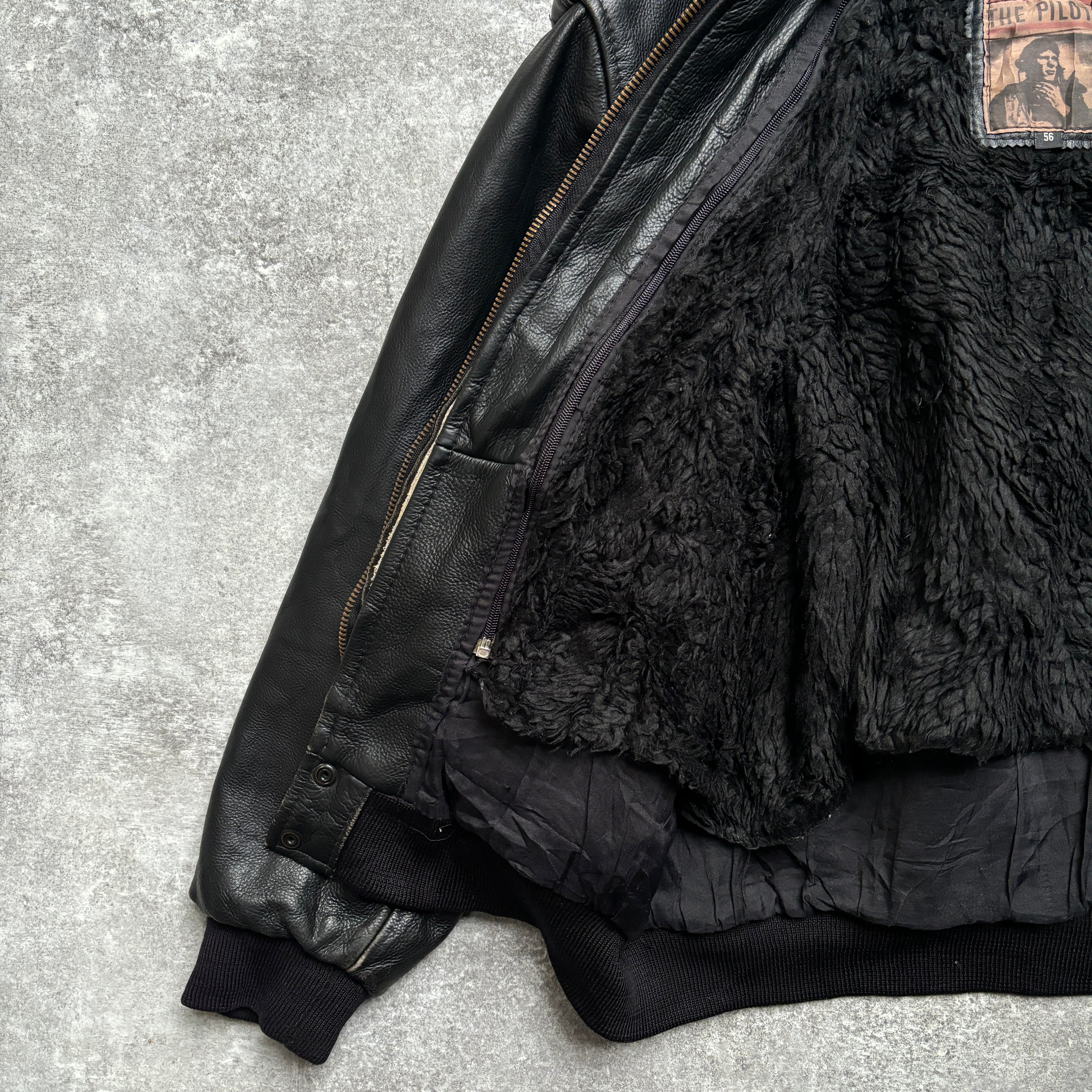 【1975】G-1 Type Black Leather Flight Jacket