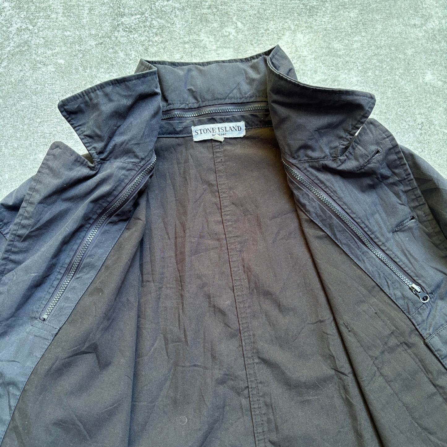 【2005SS】Vintage STONE ISLAND RASO GOMMATO Cotton Poly Jacket『ストーンアイランド』