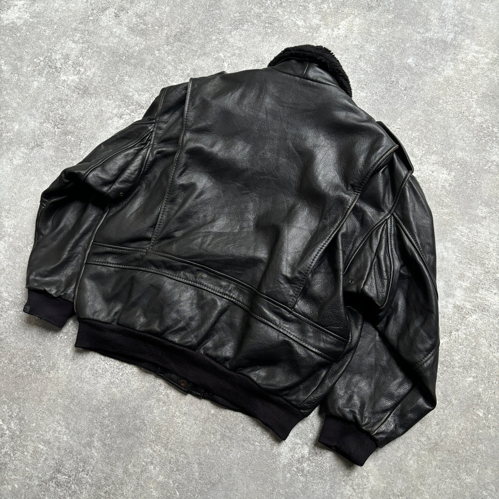 【1975】G-1 Type Black Leather Flight Jacket