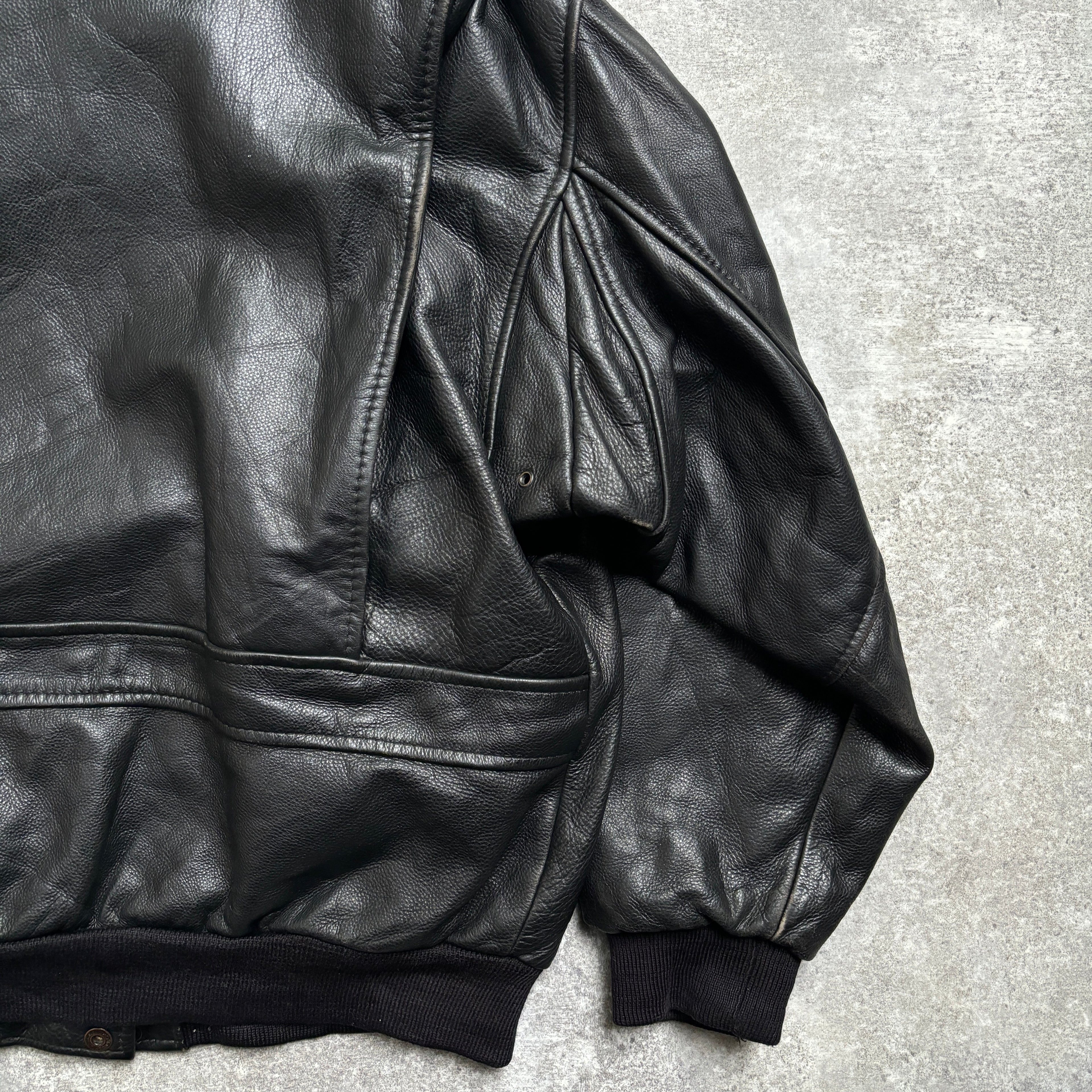 【1975】G-1 Type Black Leather Flight Jacket