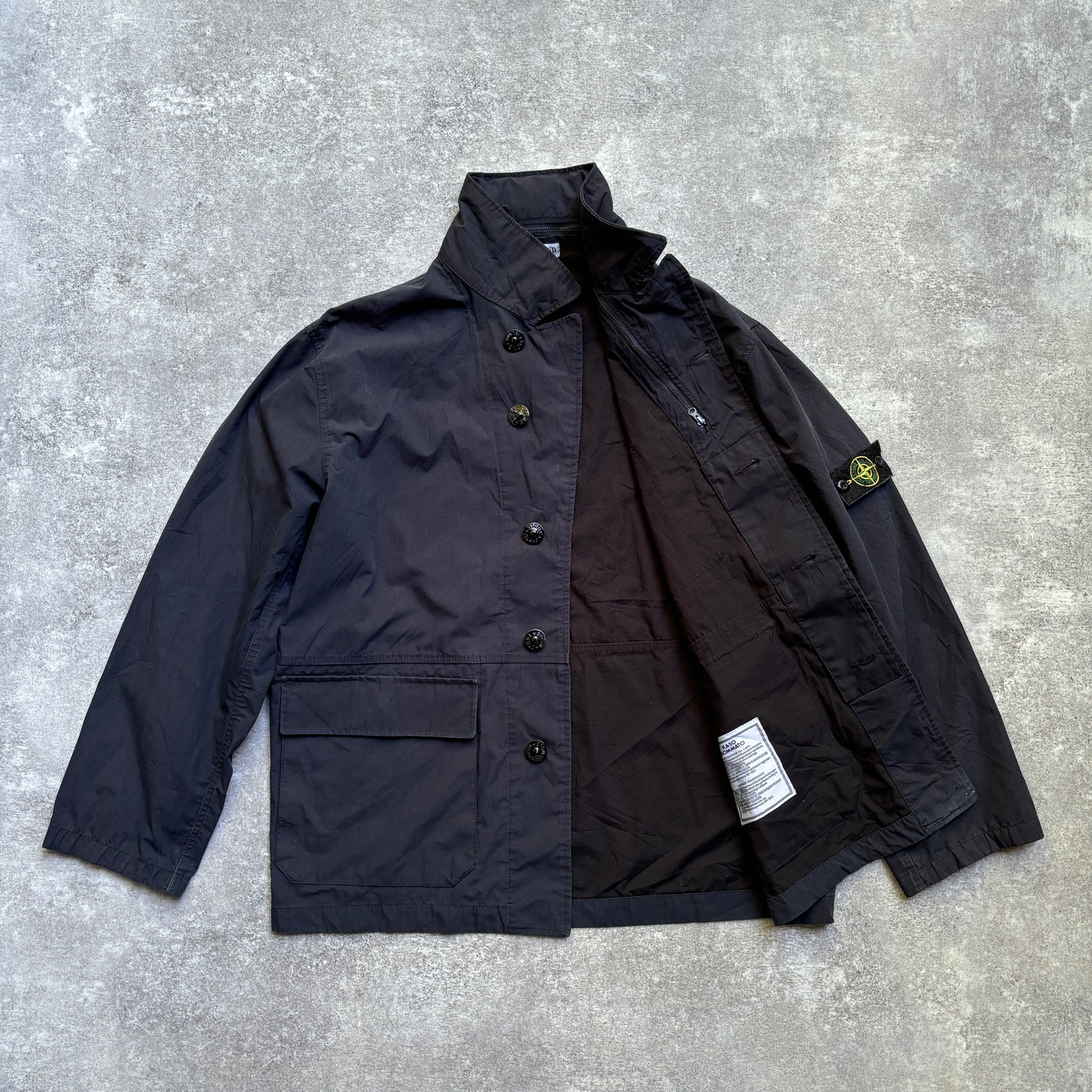 【2005SS】Vintage STONE ISLAND RASO GOMMATO Cotton Poly Jacket『ストーンアイランド』