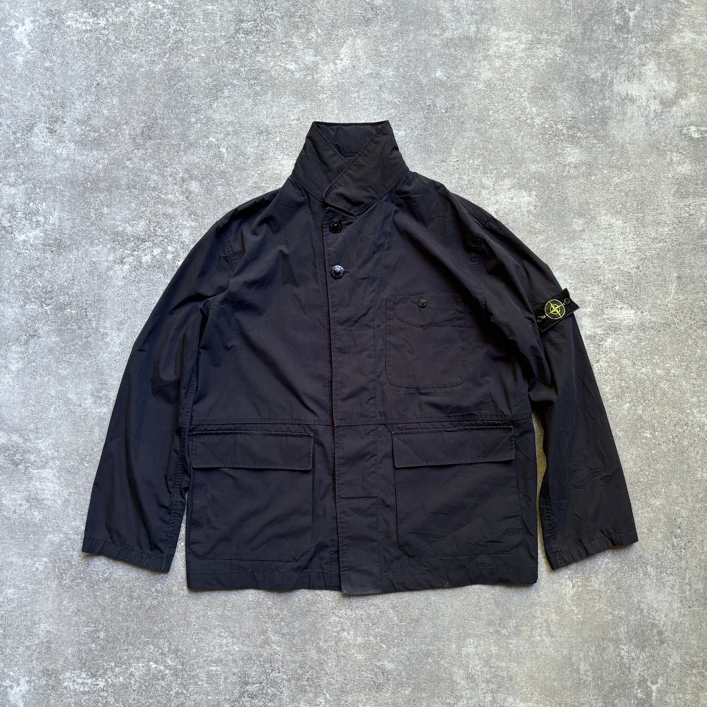 【2005SS】Vintage STONE ISLAND RASO GOMMATO Cotton Poly Jacket『ストーンアイランド』