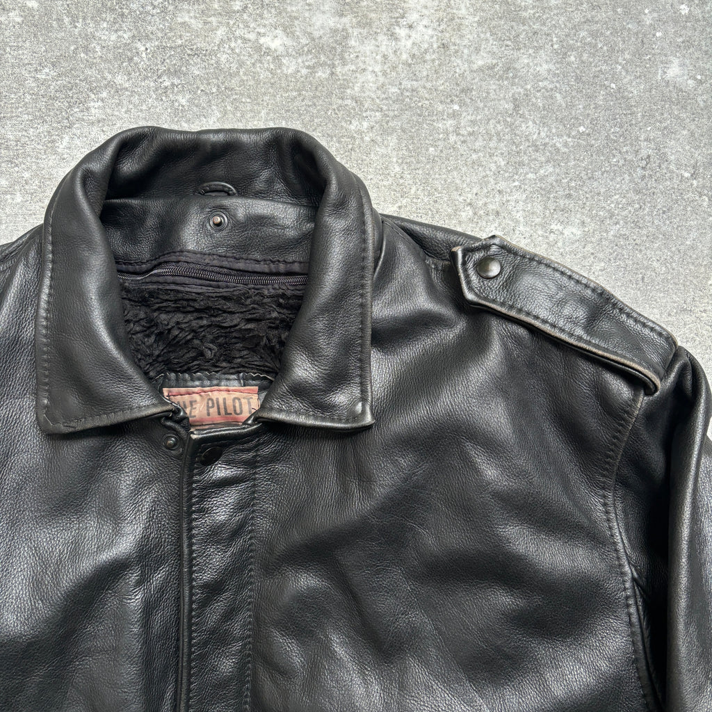 【1975】G-1 Type Black Leather Flight Jacket