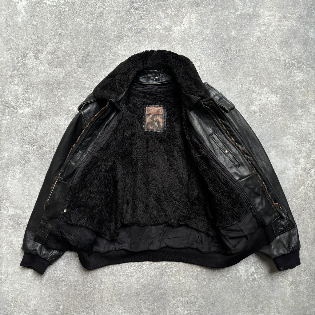 【1975】G-1 Type Black Leather Flight Jacket