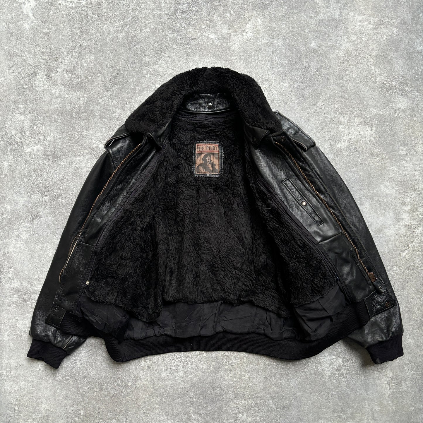 【1975‘s】G-1 Type Black Leather Flight Jacket