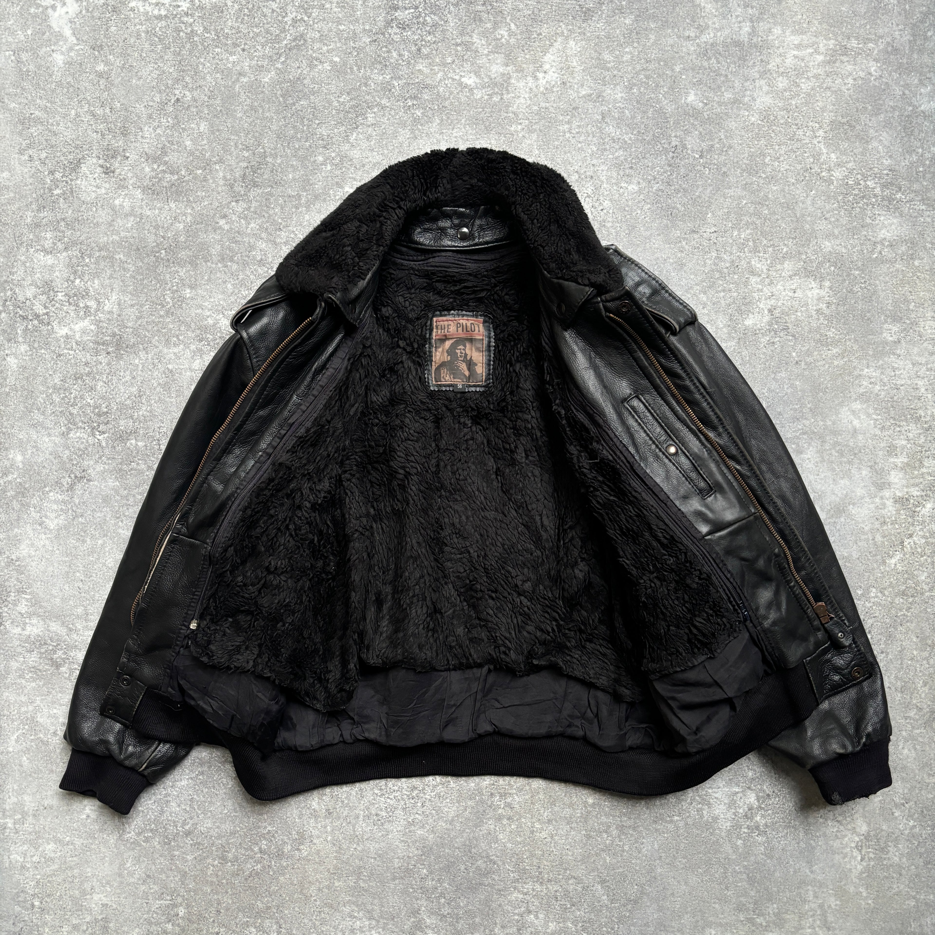 【1975】G-1 Type Black Leather Flight Jacket