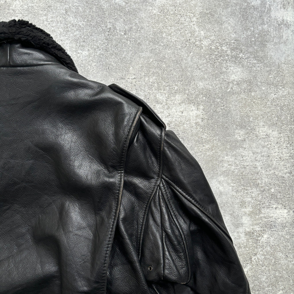 【1975】G-1 Type Black Leather Flight Jacket
