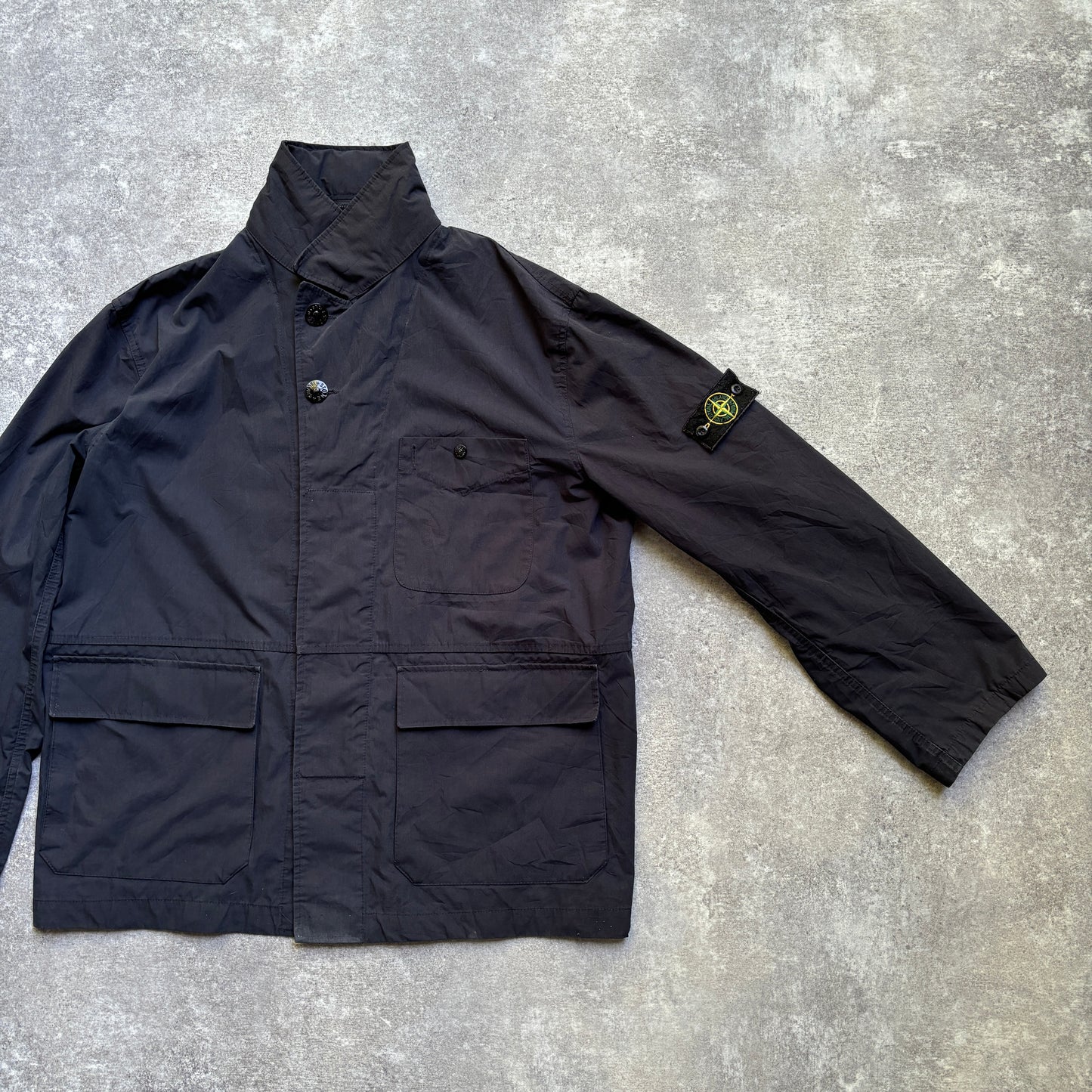 【2005SS】Vintage STONE ISLAND RASO GOMMATO Cotton Poly Jacket『ストーンアイランド』