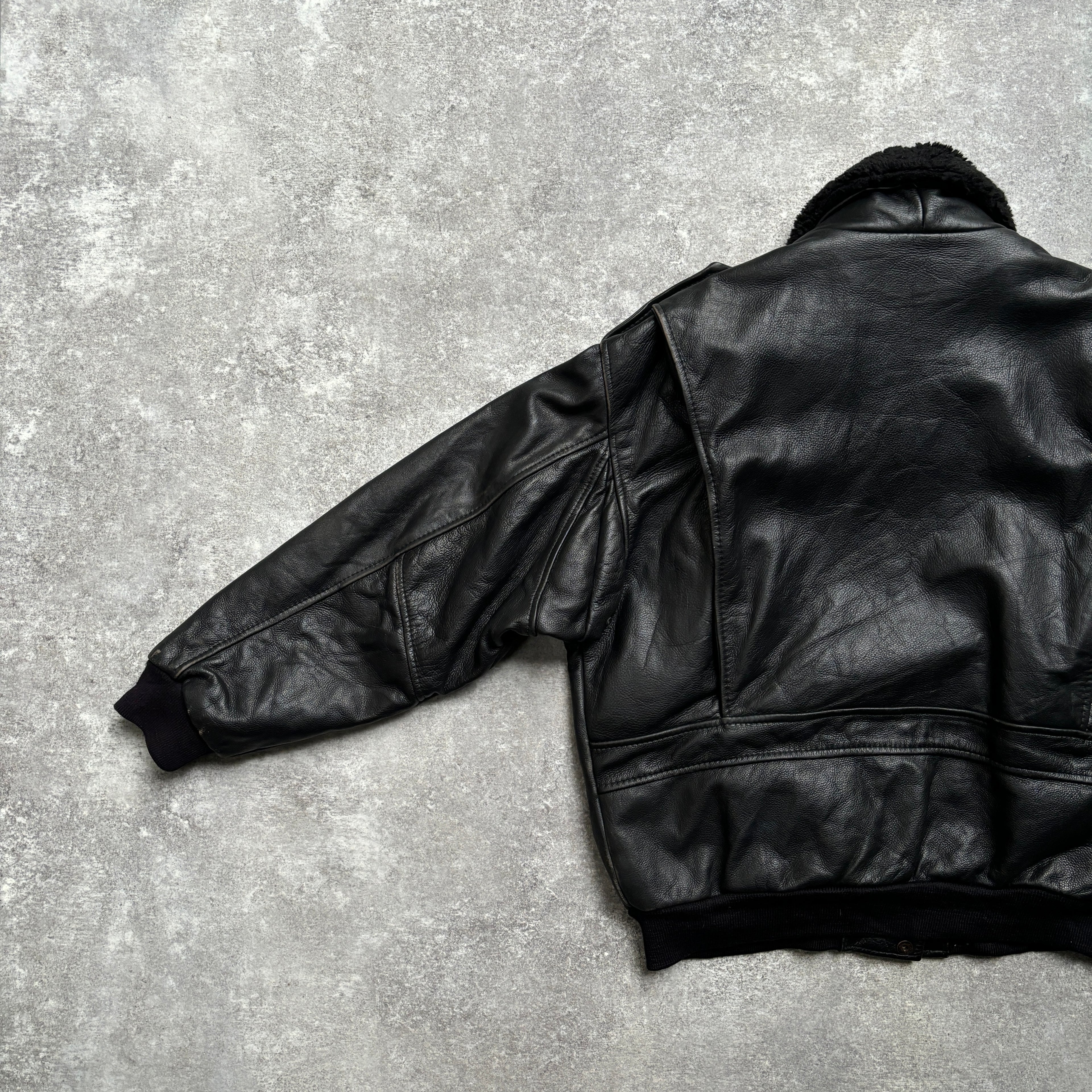 【1975】G-1 Type Black Leather Flight Jacket