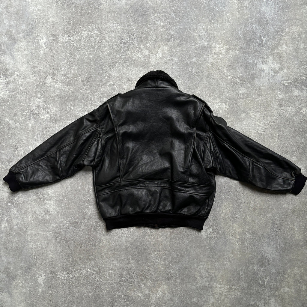 【1975】G-1 Type Black Leather Flight Jacket