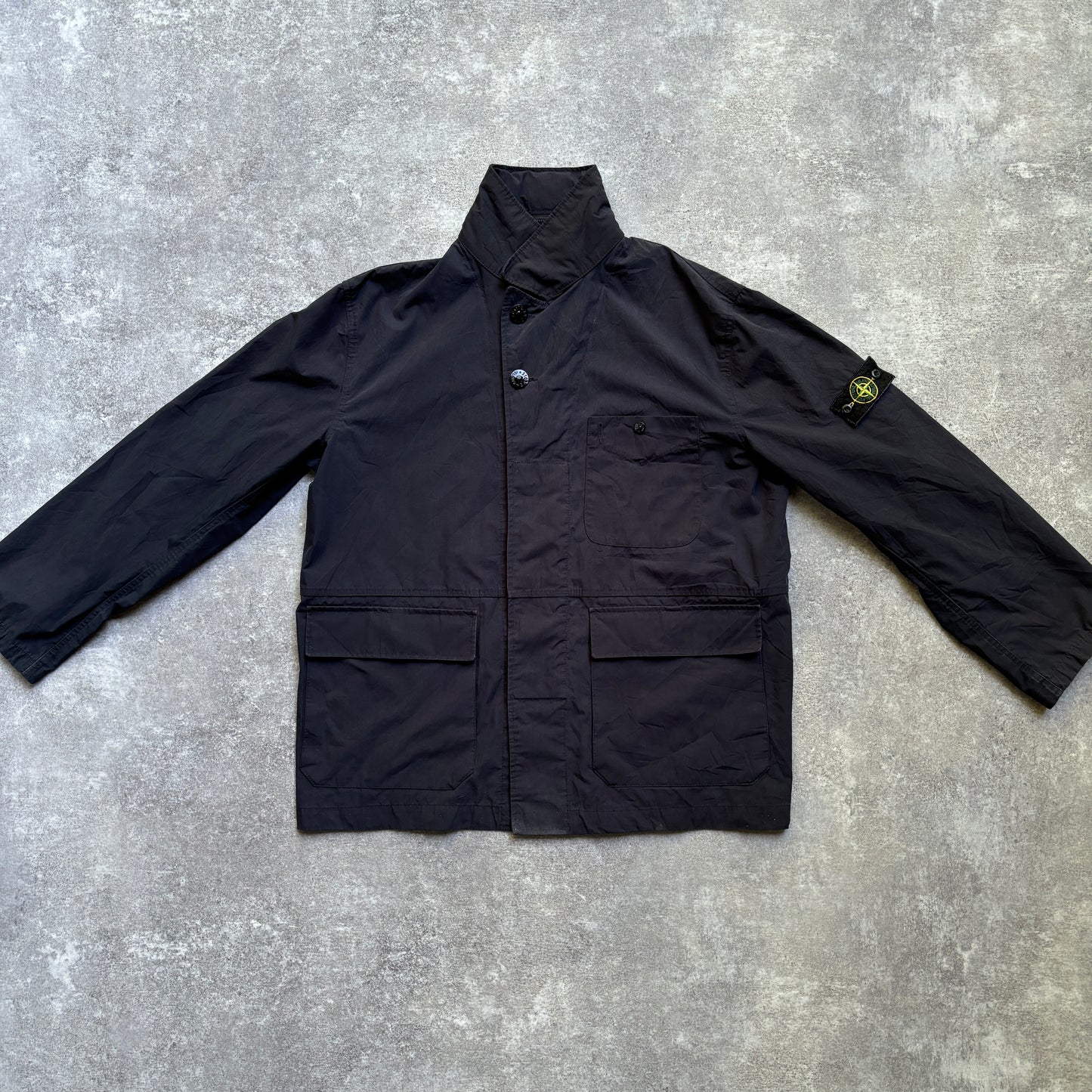 【2005SS】Vintage STONE ISLAND RASO GOMMATO Cotton Poly Jacket『ストーンアイランド』