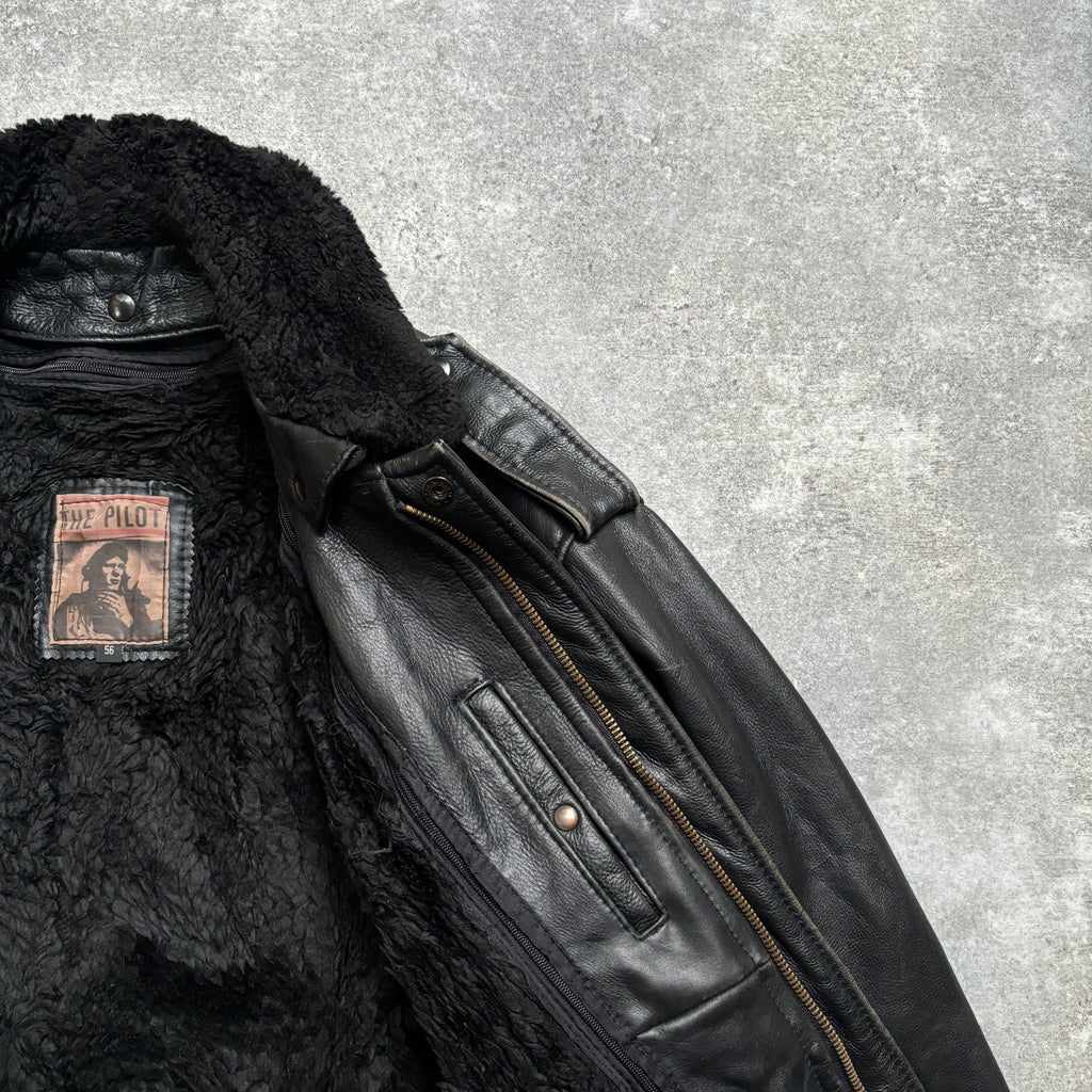 【1975】G-1 Type Black Leather Flight Jacket