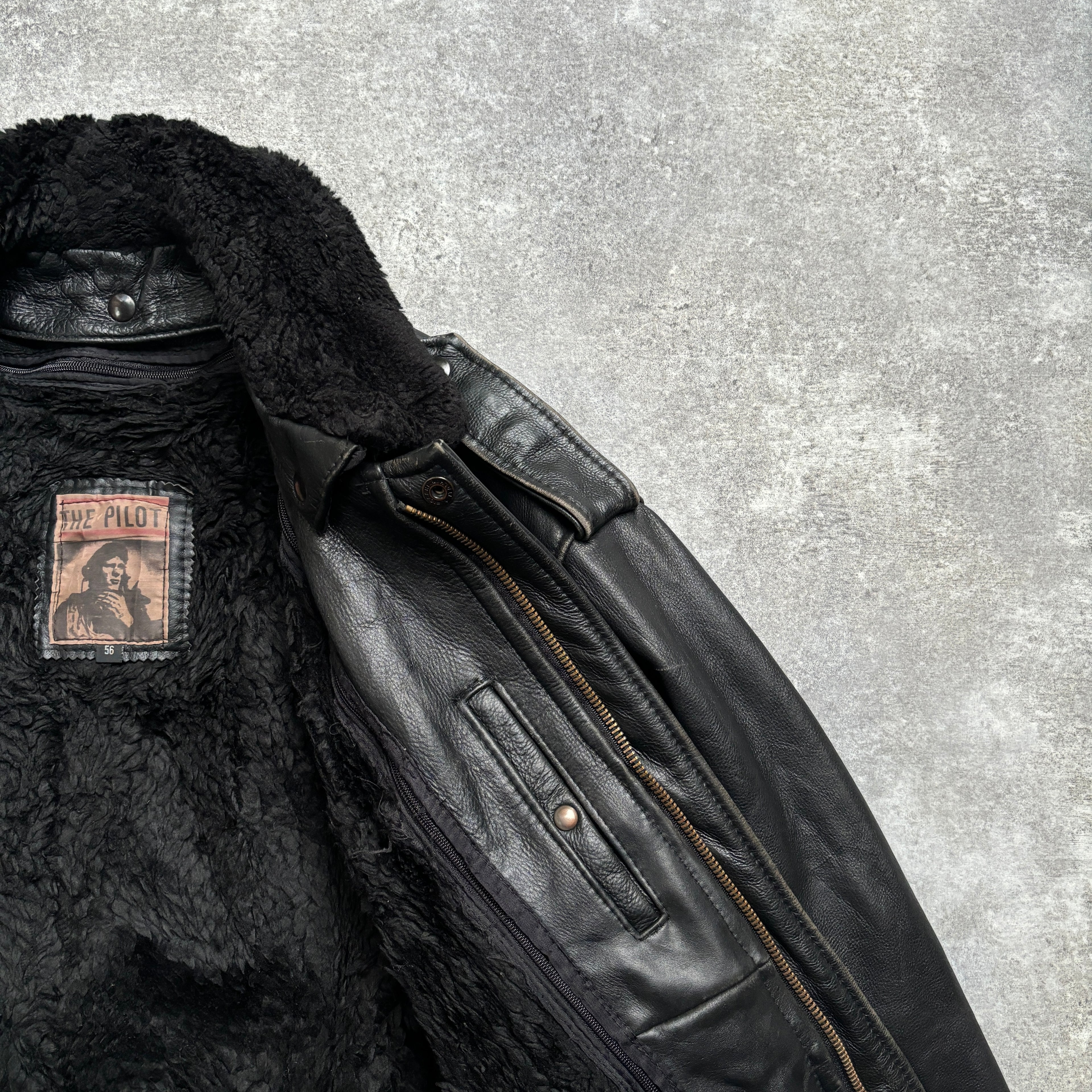 【1975】G-1 Type Black Leather Flight Jacket