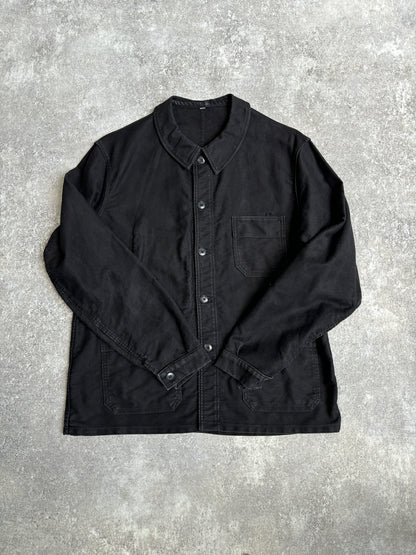 【~1980's】Vintage French Black Moleskin Work Jacket 『Adolphe Lafont アドルフ ラフォン』