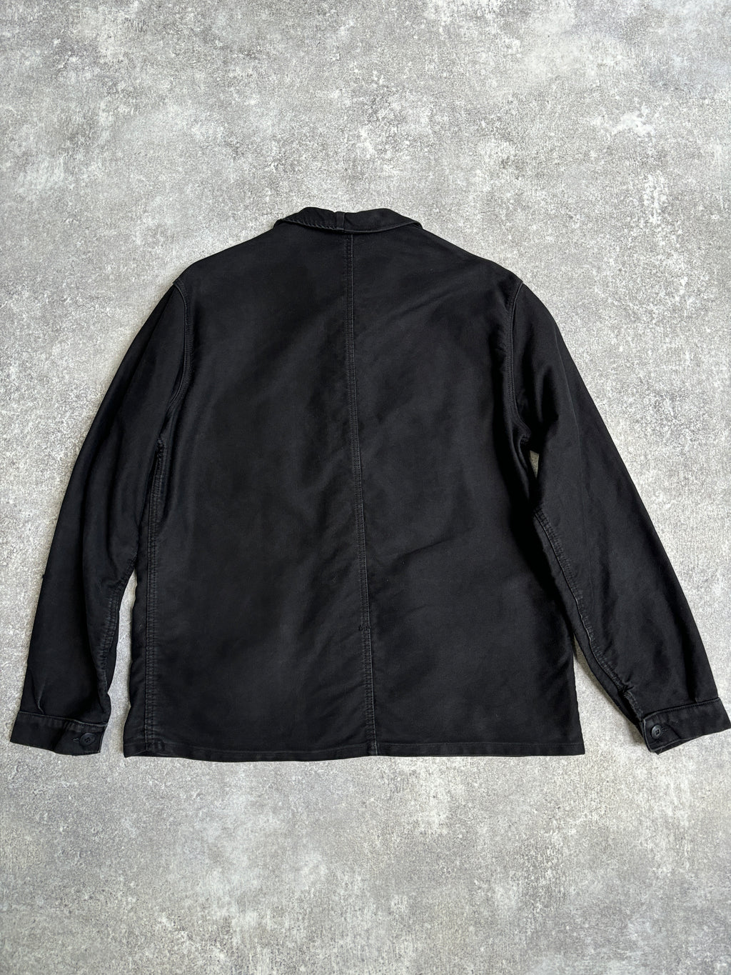 【~1980's】Vintage French Black Moleskin Work Jacket 『Adolphe Lafont アドルフ ラフォン』