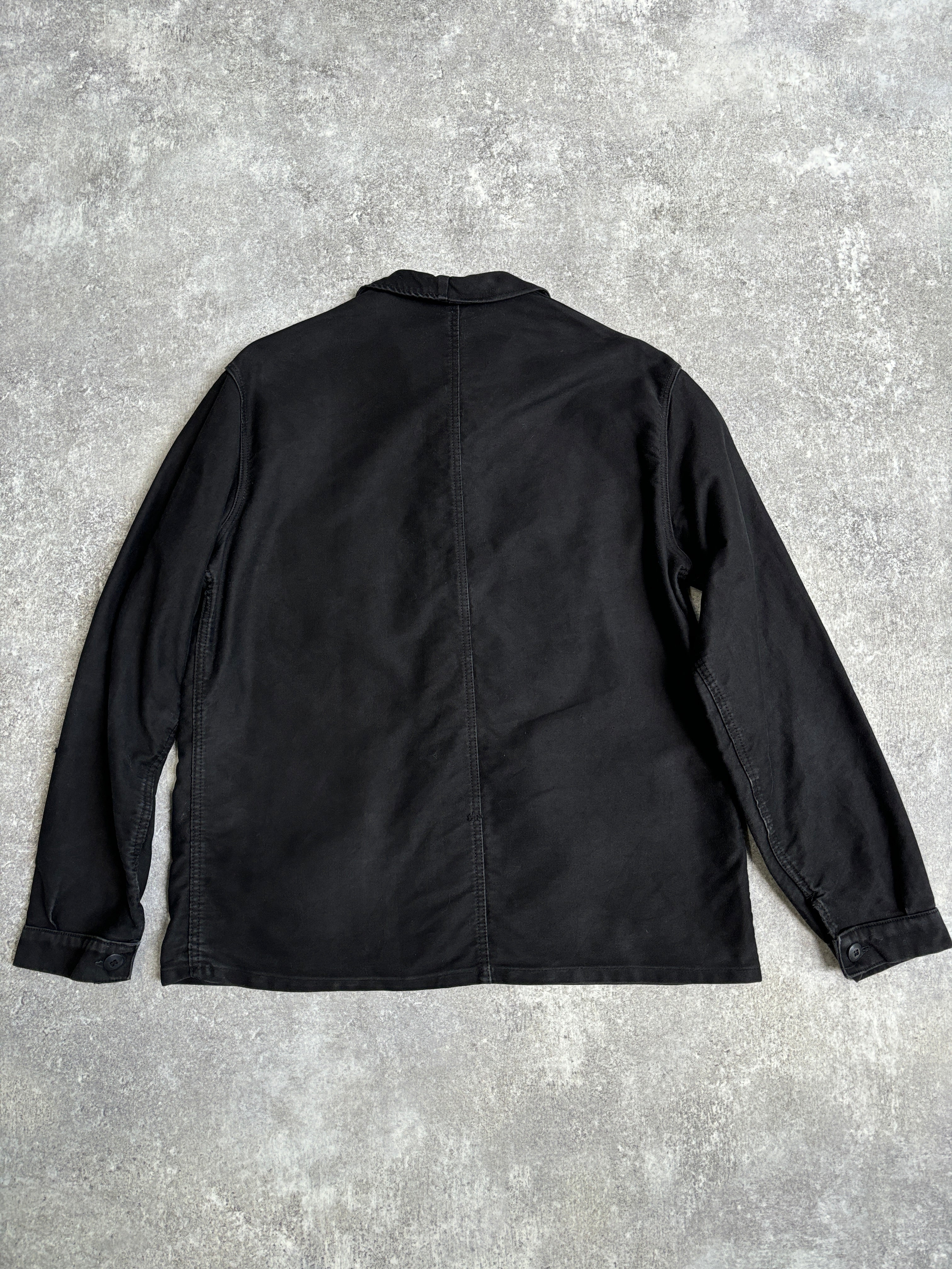 【~1980's】Vintage French Black Moleskin Work Jacket 『Adolphe Lafont アドルフ ラフォン』