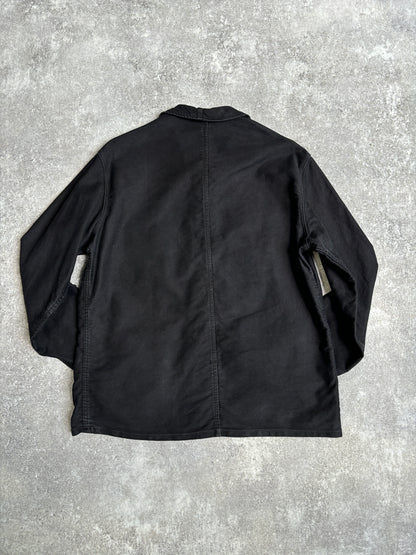 【~1980's】Vintage French Black Moleskin Work Jacket 『Adolphe Lafont アドルフ ラフォン』