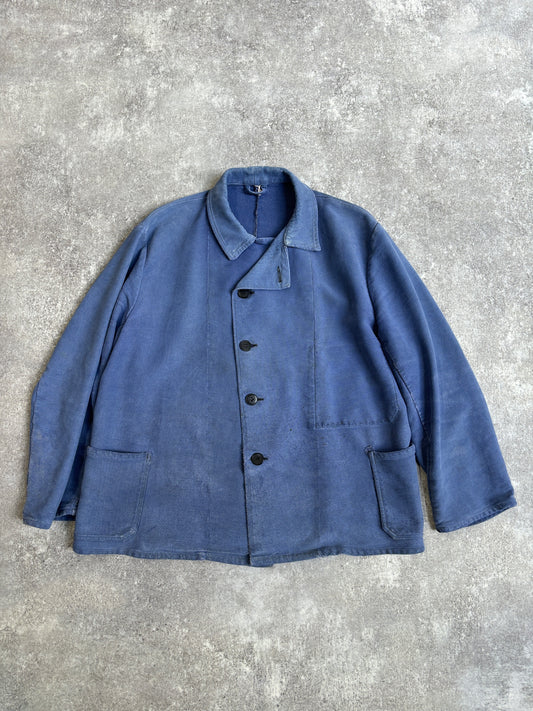 [~70's] French Vintage Moleskin Work Jacket