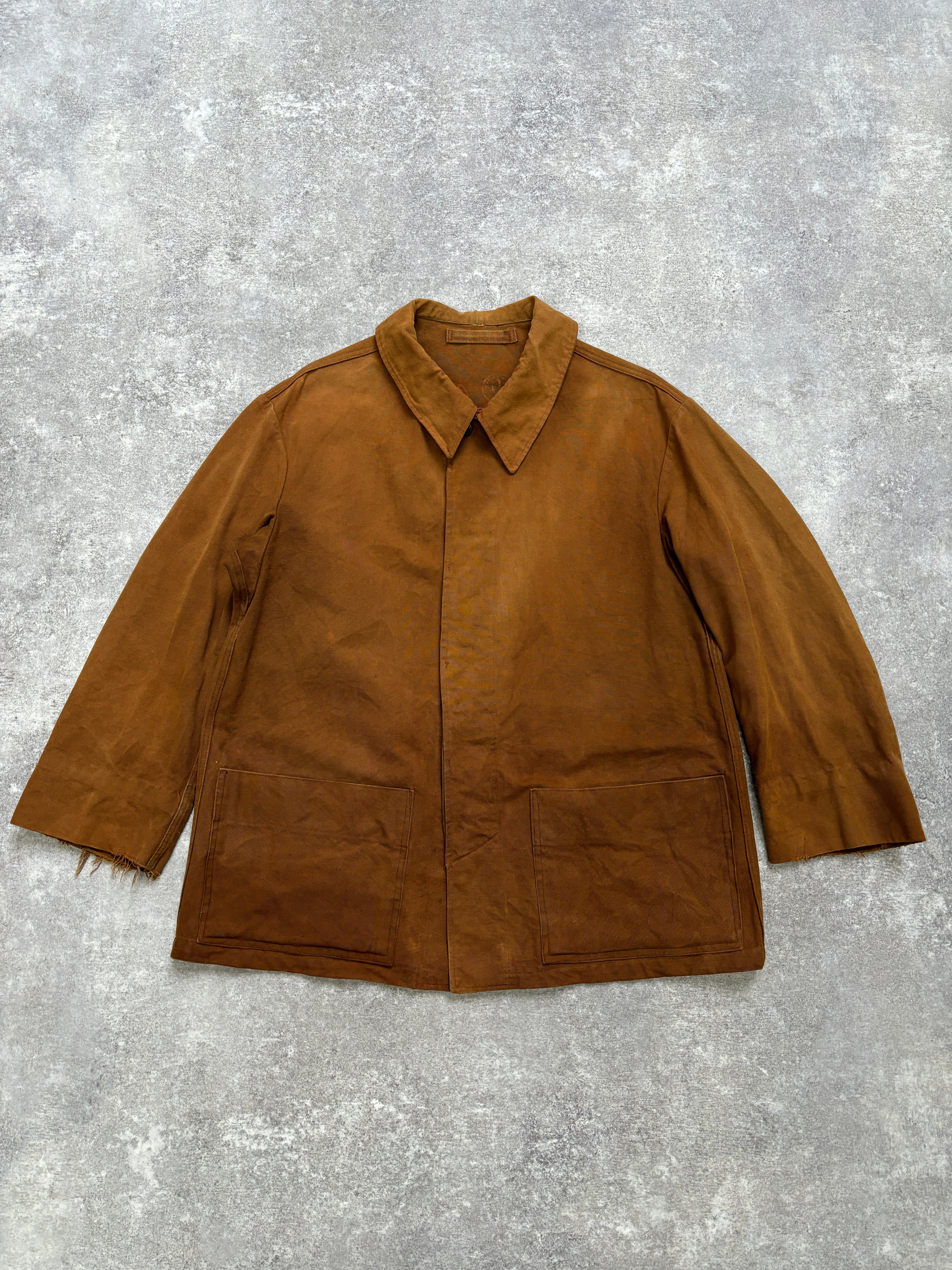 【~1980's】Vintage French Railway Brown Work Jacket