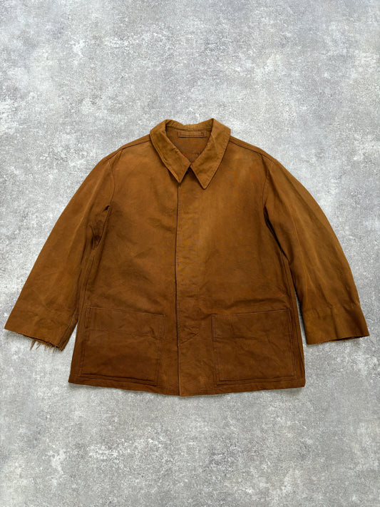 [~80's] French Vintage Railway Brown Work Jacket