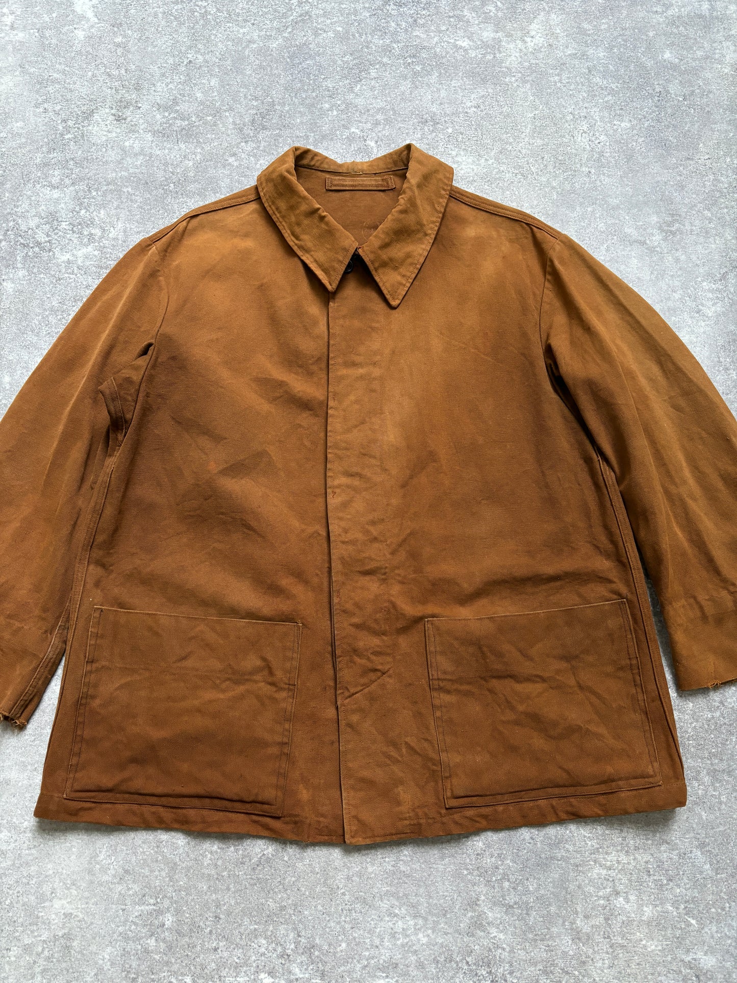 [~80's] French Vintage Railway Brown Work Jacket